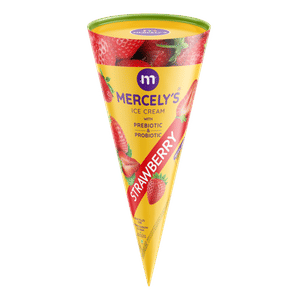 Mercely's Fruit Filled Cone Strawberry Ice Cream Cone - 120 ML