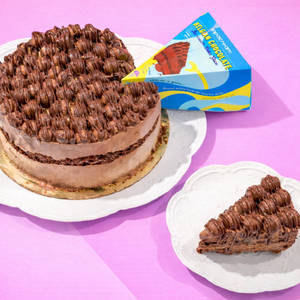 Belgian Chocolate Ice Cream Cake Slice