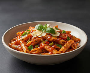 Basil Pesto Red Sauce Pasta