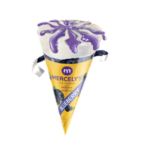 Mercely's Fruit Filled Cone Blueberry Ice Cream Cone - 120 ML