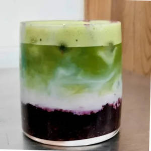 Iced Blueberry Matcha Latte