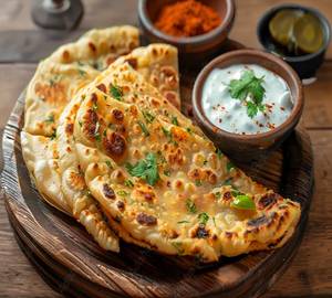 3 Gobhi Paratha With Dahi And Pickle