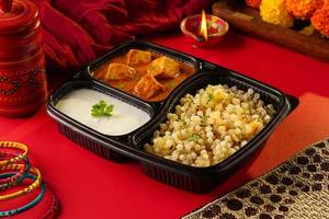 Sabudana Khichdi & Paneer Makhmali Vrat Thali