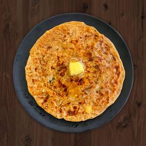 Aloo paratha with butter