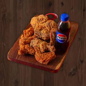 4Pcs Chicken Wings, 4Pcs Piri Piri Fried Chicken & Pepsi 250Ml