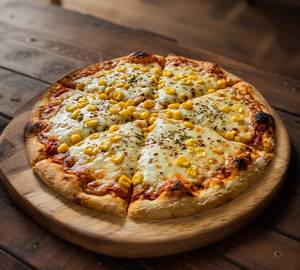 Golden corn pizza