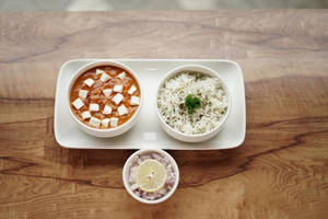 Paneer Butter Masala With Rice