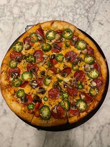Jalapeno And Mushroom Pizza [8 Inches]
