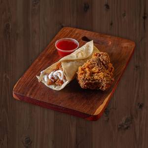 Cheese Chicken Crispy Wrap & Piri Piri Fried Chicken