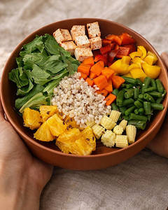 Orange Barley Salad Bowl - Tofu