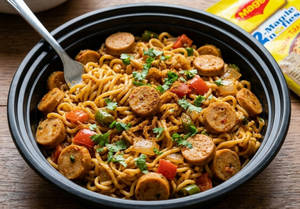 Chicken Sausage Maggi