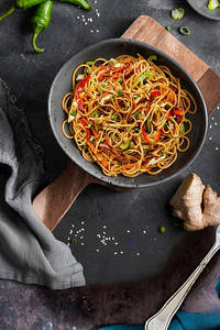 Veg Chilli Garlic Noodles (medium)