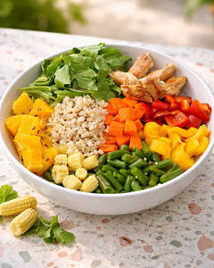 Orange Barley Salad Bowl - Chicken