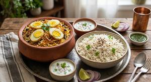 EGG BIRYANI + ZEERA CHACH