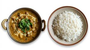 Veg Mutton Korma With Rice