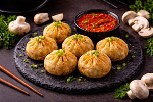 Fried Mushroom Momo (6pieces)