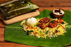 CHETTINAD CHICKEN DUM BIRYANI  (boneless)(p)
