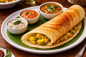 Paneer Rava Masala Dosa