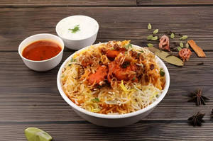 Veg Chicken Tikka Biryani