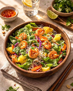 Rice Noodle Salad Bowl - Prawns