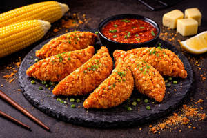 Corn & Cheese Kurkure Momo (6pieces)