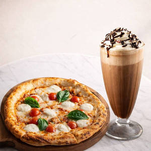 Margherita Magic Pizza + Chocolate Thick Shake
