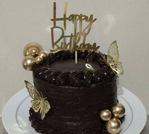 Chocolate Butterfly Birthday Design Cake