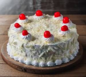 Pure Veg White Forest Cake [550 g]