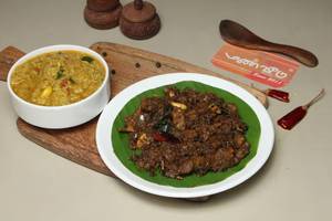 Rasam Rice + Mutton Sukka