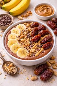Cacao Peanut Banana Smoothie Bowl