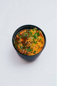 Schezwan Noodles With Chilly Chicken Gravy