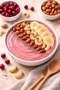 Cranberry Banana Smoothie Dessert Bowl