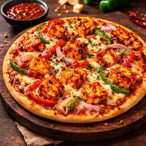 Paneer Schezwan Pizza(8")