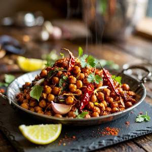 Chana With Gralic Fry