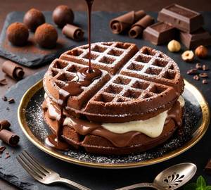 Triple Chocolate Waffle