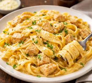 Cheesy Chicken Flat Noodles