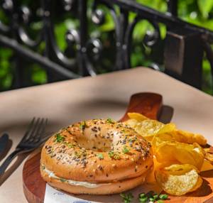 Guacamole Cream Cheese Bagel