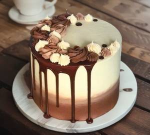 Death By Chocolate Top Of Flowers Design Cake