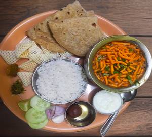 Shevbhaji thali
