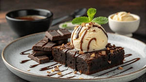 Brownie With Ice Cream