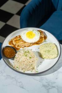 Grilled Chicken Steak With Mashed Potato