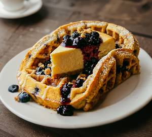 Classic Blueberry Cheesecake Waffle