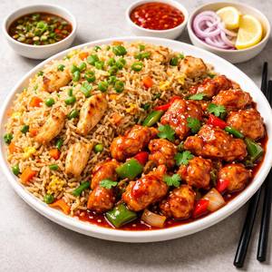 Chicken Fried Rice with Chicken Chilli Combo