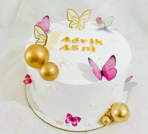Customize Chocolate Butterfly Cream Cake