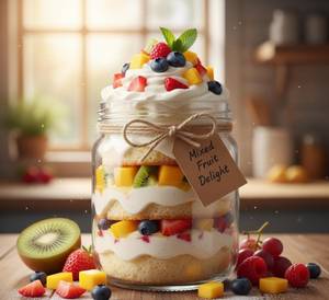 Mixed fruit cake jar
