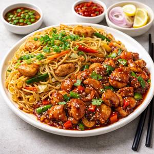 Chicken Chowmein with Chicken Chilli Combo