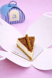 Biscoff Cheesecake Slice Pastry Eggless