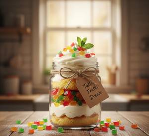 Tutti fruity cake jar