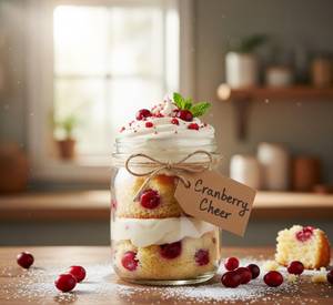 Cranberry cake jar