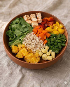 Orange Barley Salad Bowl - Tofu
